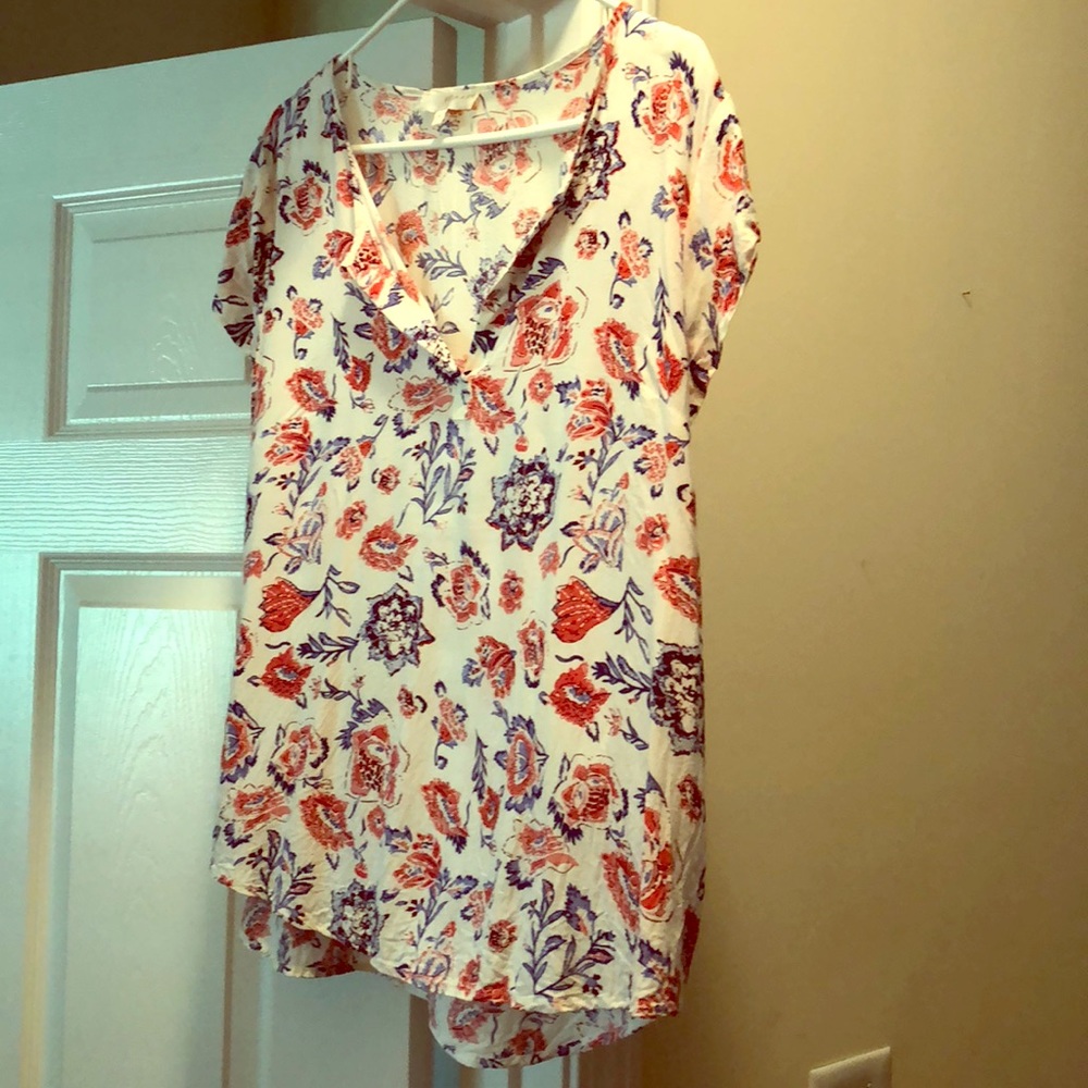 Kenar blue and red floral blouse